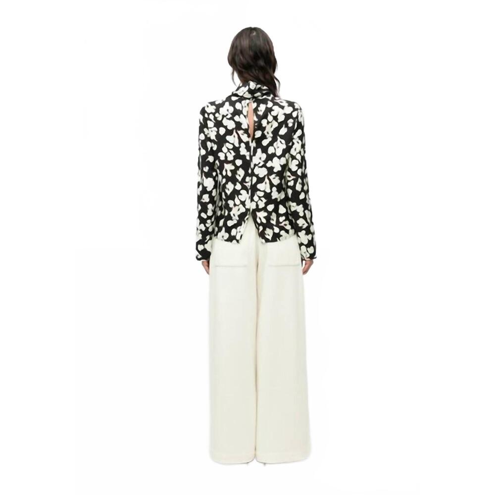 NEW PROENZA SCHOULER ansel long sleeves top in black floral - Picture 2 of 4